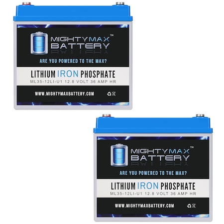 12V 35AH U1 Lithium Replacement Battery Compatible With Ego Cycle 2 LX,SE Scooter - 2PK